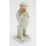 A Royal Worcester figure of John Bull by James Hadley, with painted and gilt highlights. Approx.