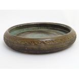 Scandinavian Studio Pottery: A large mid 20thC Swedish dish by Tilgmans ,