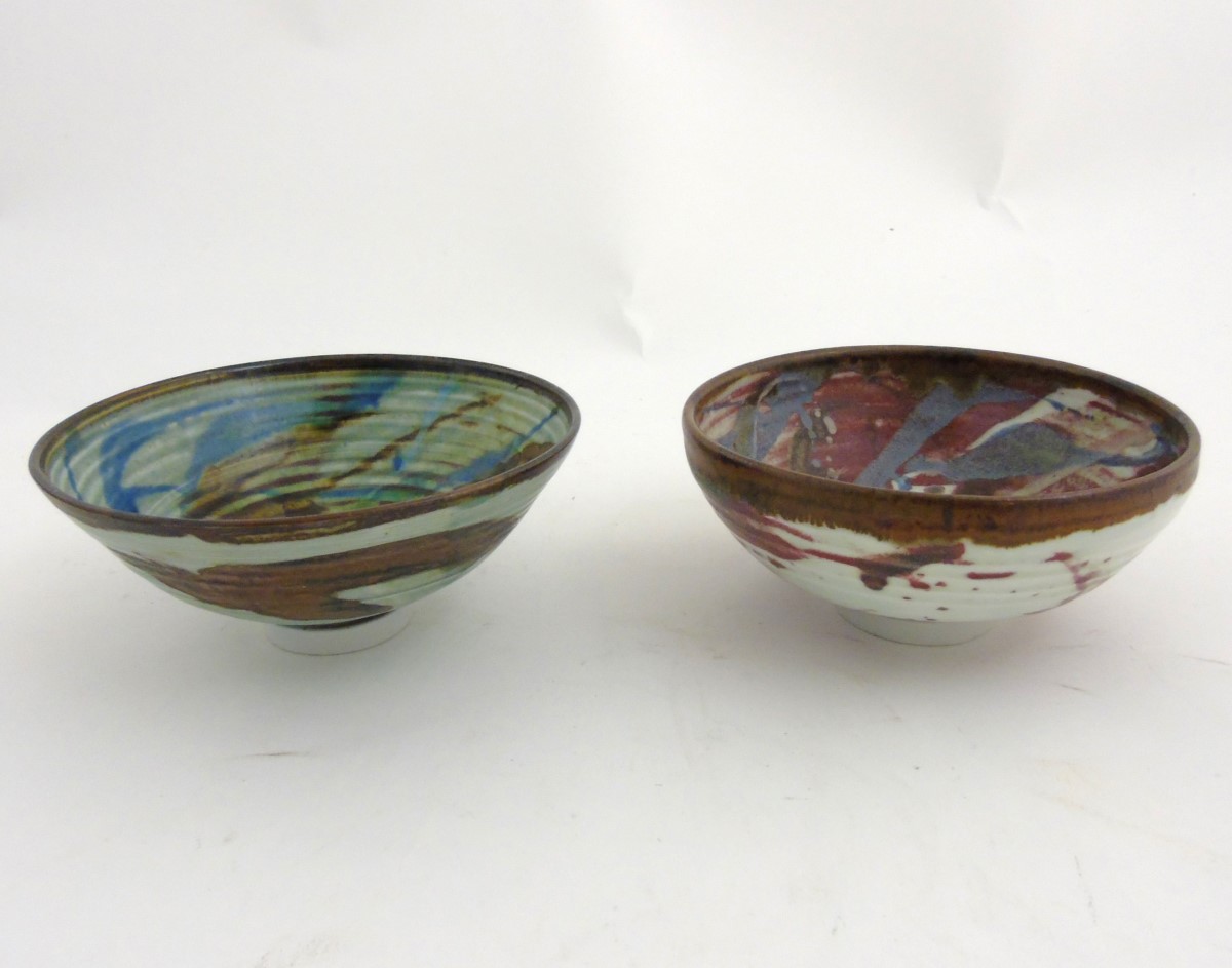 Two 20thC Alan Ward studio pottery bowls, - Image 3 of 9