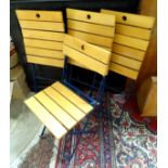 A set of four folding wooden chairs CONDITION: Please Note - we do not make