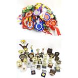 Equestrian: assorted riding and dominoes trophies,