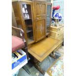 1940's bureau with glazed sections either side,