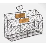 A wire letter rack CONDITION: Please Note - we do not make reference to the