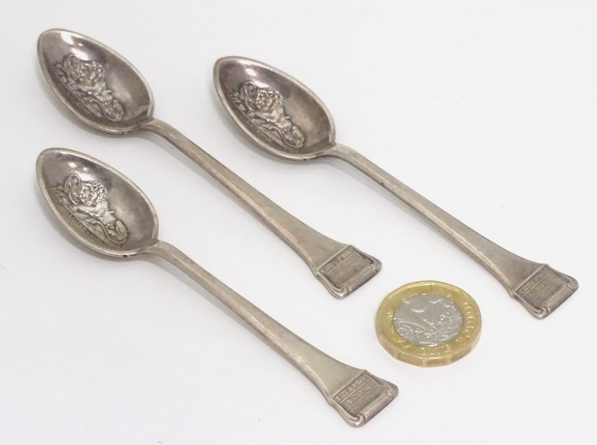 3 silver plated advertising spoons for Bucherer Watches, - Image 6 of 7