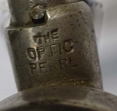 The Optic pearl, A cast Maskal and Chambers cast metal pearl optic with bulls eye glass. - Image 2 of 6