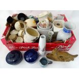 A quantity of assorted ceramics, to include Portmeirion, Tintagel Pottery (Cornwall),