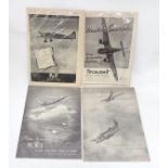 4 1940s aviation poster supplements from the aeroplane magazine CONDITION: Please