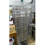 A 3 door cage locker CONDITION: Please Note - we do not make reference to the