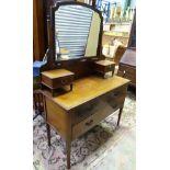 A mahogany dressing table with a mirror CONDITION: Please Note - we do not make