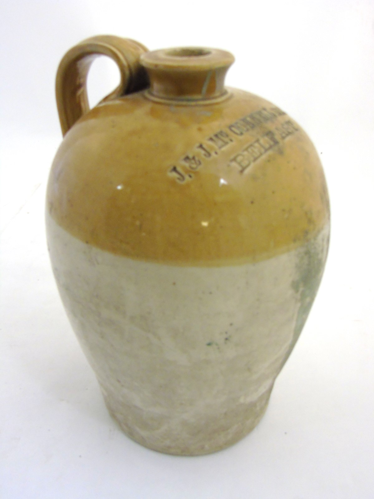 Flagon: A stoneware 2-tone flagon made by Port Dundas Pottery Co. Glasgow for J & J Mc. - Image 19 of 21