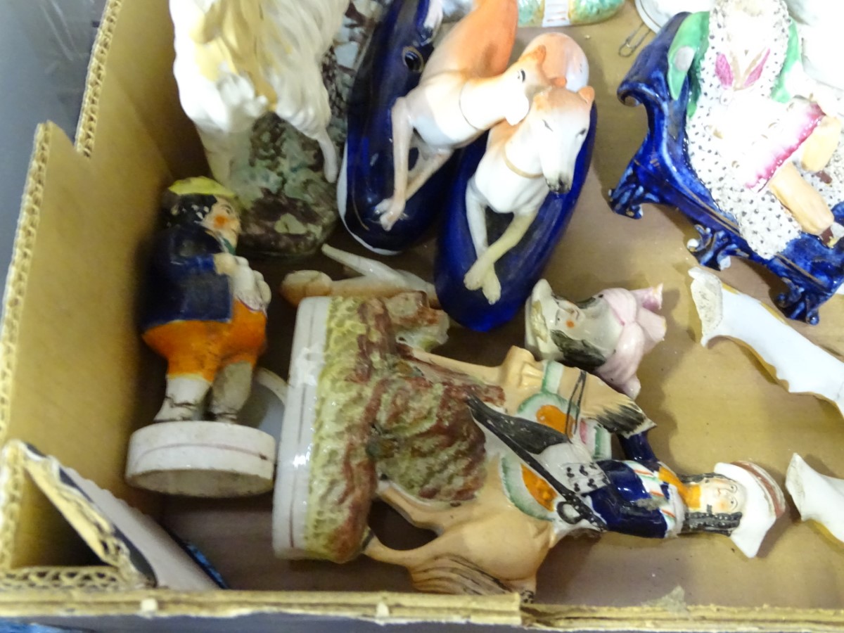 A quantity of Staffordshire pottery figures CONDITION: Please Note - we do not make - Image 8 of 15