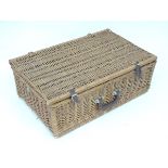 A John Lewis wicker hamper picnic basket and contents CONDITION: Please Note - we