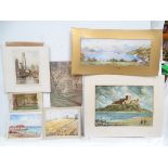 A group of 7 watercolours by various artists,