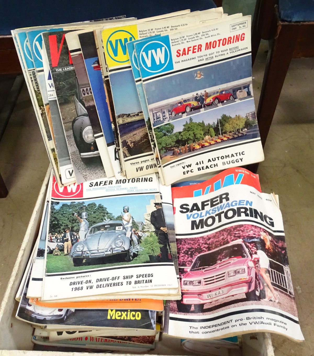 A quantity of vintage 1960s and later Voltswagon motoring magazines,