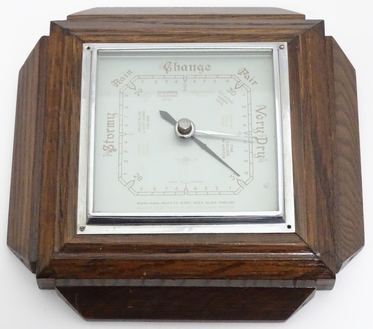 A mid 20thC barometer CONDITION: Please Note - we do not make reference to the