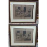 After Stanley Berkley ( 1855-1909), Pair of monochrome dog engravings,