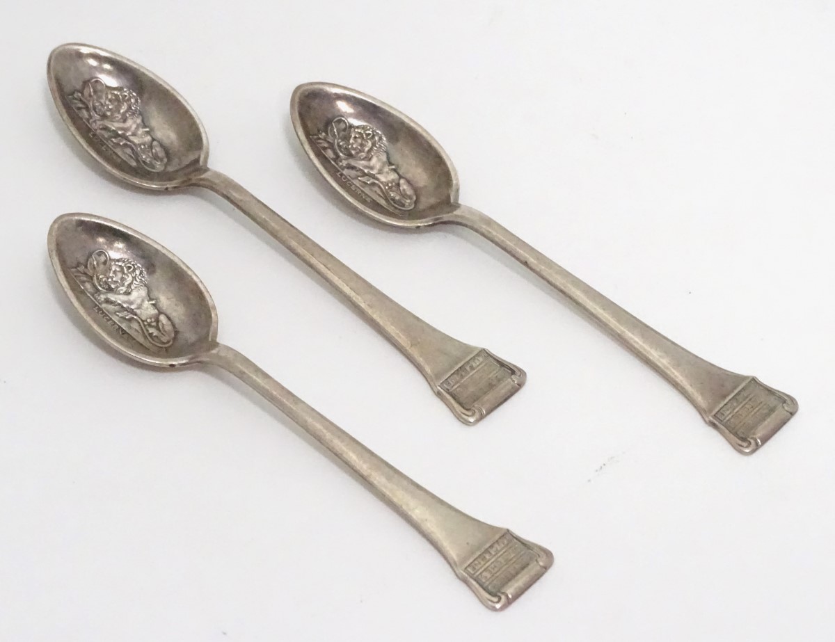3 silver plated advertising spoons for Bucherer Watches, - Image 7 of 7