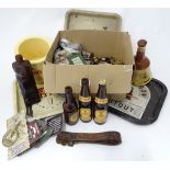 A quantity of breweriana to include drinks trays, collectables, bottles etc.