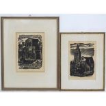 Manangray ?, Early XX, Two signed monochrome prints , 'Basilica of Aquilei', & 'S.