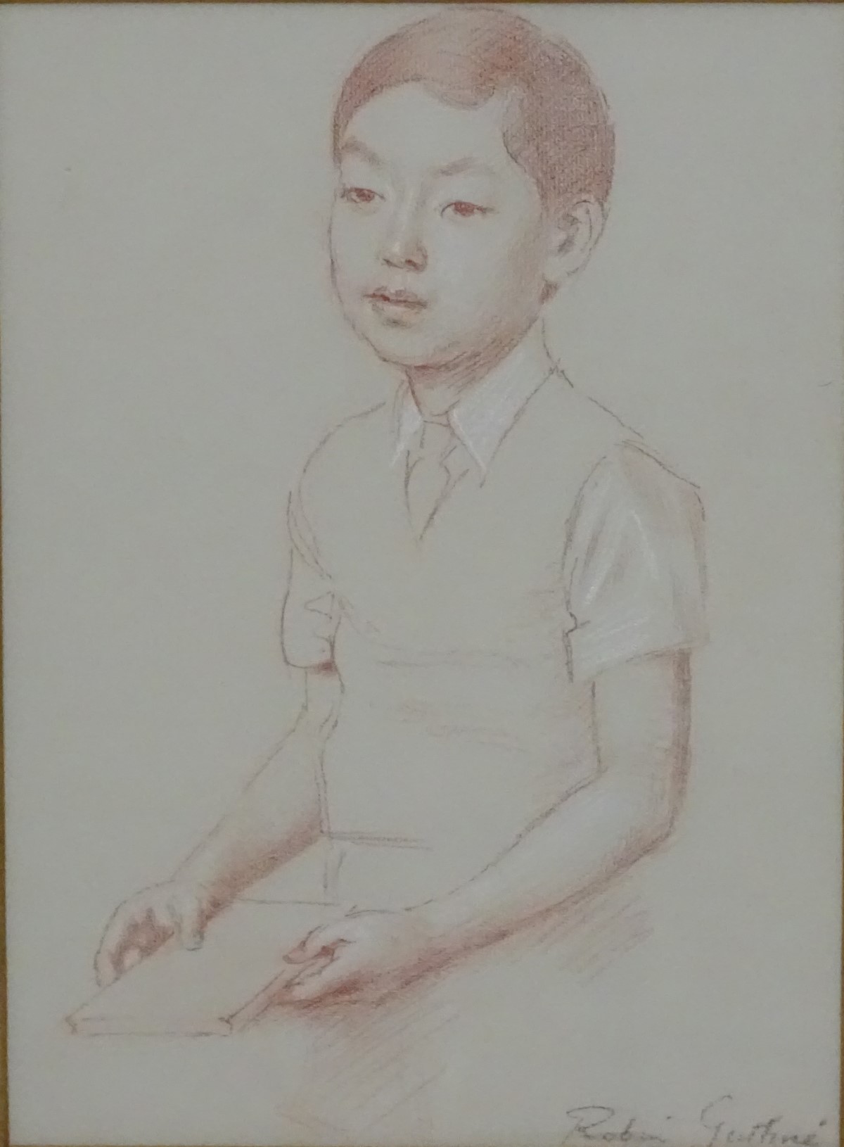 Robin Craig Guthrie (1902-1971), Conte pencil and pastel, 'Yoictin Ivaotaga ?', - Image 4 of 7