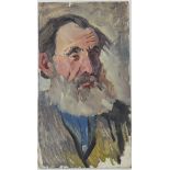 Alexander Mikhailovich Gegunov, 1965, Ukrainian School, Oil on board, 'Old Man',