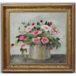 Jean Scott Tongue, XX, Oil on artist's board, Still life of flowers in a vase,