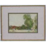 Victor Noble Rainbird (1888 - 1936), Watercolour, 'France 1917' a WWI country vista,