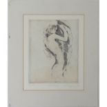 Jurgen Gorg (1951), Signed limited edition Etching in colours, 40-110, 'Halbschlaf 1988' Signed,