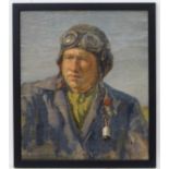 Ivan Nikolayevich Shulga, (1889-1956), Ukrainian School, Oil on canvas, 'The Pilot',