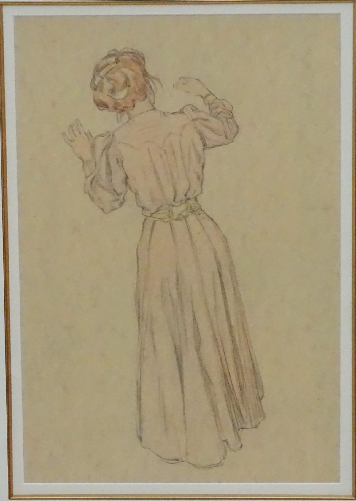 Raphael Kirchner (1876-1917) Pencil and pastel Portrait reverse of a red haired woman Unsigned 17 - Image 3 of 5