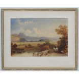 Henry Gastineau (1791-1876), Watercolour, Landscape, Bears details and labels verso.