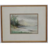 E. A. Stock (1880-1920), Watercolour, 'On Buttermere', Signed and titled lower left.