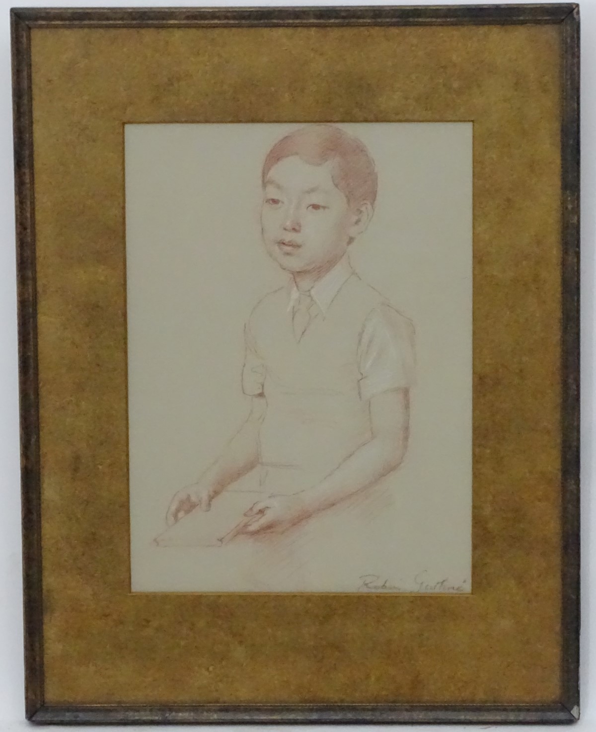 Robin Craig Guthrie (1902-1971), Conte pencil and pastel, 'Yoictin Ivaotaga ?', - Image 3 of 7