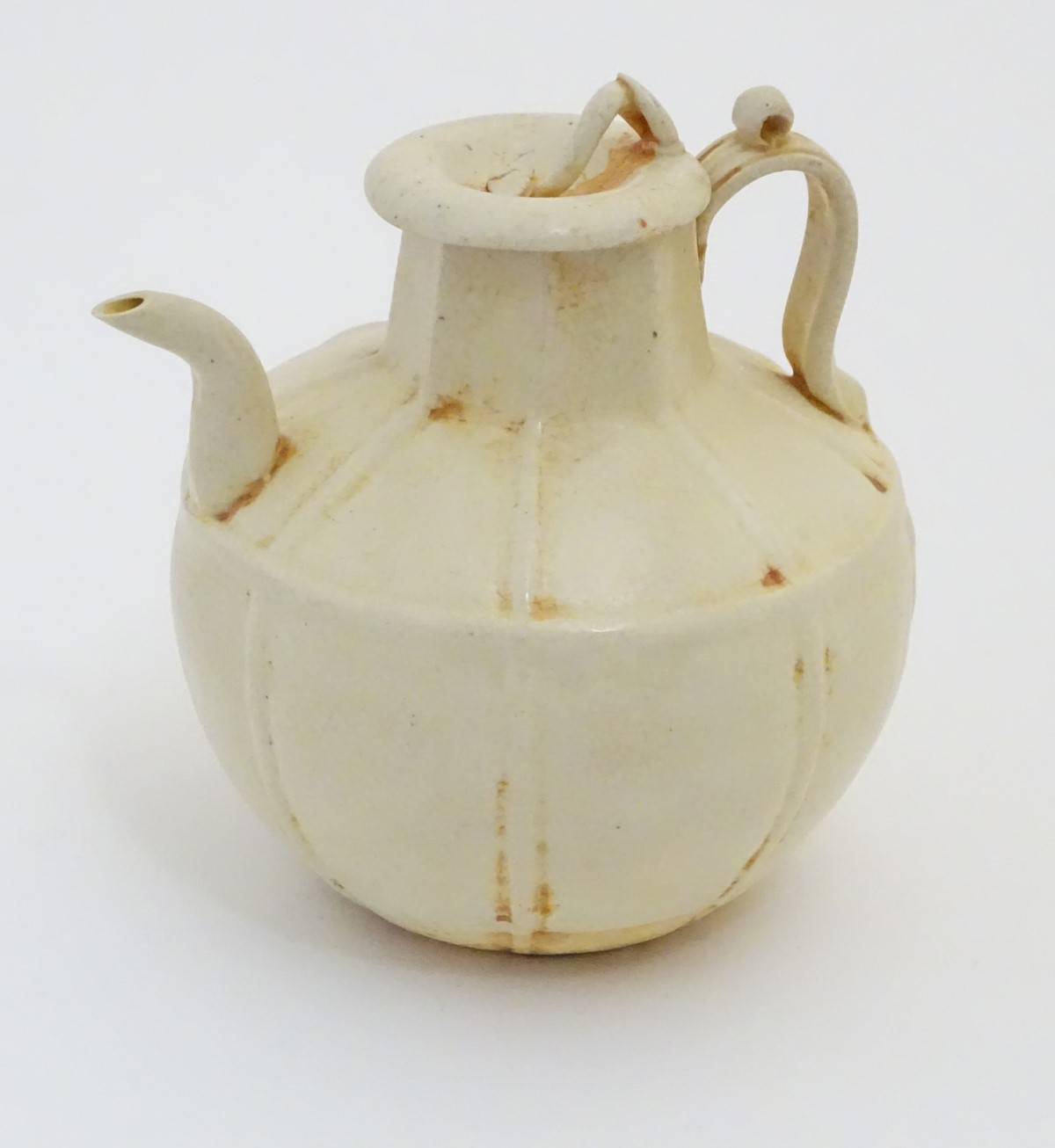 A Chinese white celadon style small proportion wine ewer,