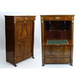 An Empire period mahogany secretaire a abattant,