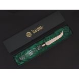 Galway Irish lead Crystal: A boxed Irish cheese knife, marked 'Kerrygold Irish Crystal',