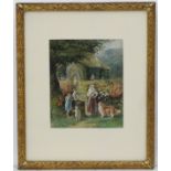 Beatrix Pollitt, XIX, Watercolour, 'Family Cottage', Signed lower left.