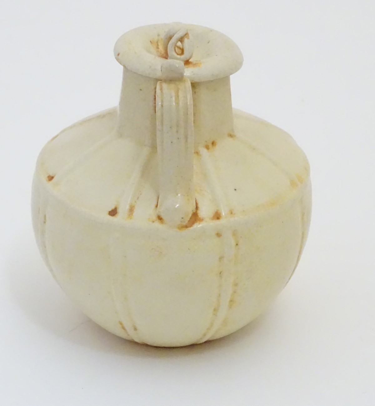 A Chinese white celadon style small proportion wine ewer, - Image 3 of 7