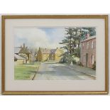 Roger Corfe (19)97, Watercolour, A north Oxfordshire Village, Signed and dated lower left.