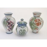 Three items of Laurence McGowan British studio pottery,