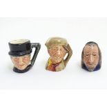 Two Royal Doulton miniature character jugs, to include 'Arry (D6255) and John Peel (D6259),