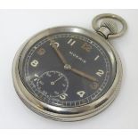 Militaria: a Moeris WWII (World War 2, WW2) issue pocketwatch,