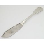 A silver fiddle pattern knife hallmarked London 1890 maker Brewis & Co.