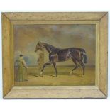 Early 19thC, Equine School, Hand coloured print supported on canvas,