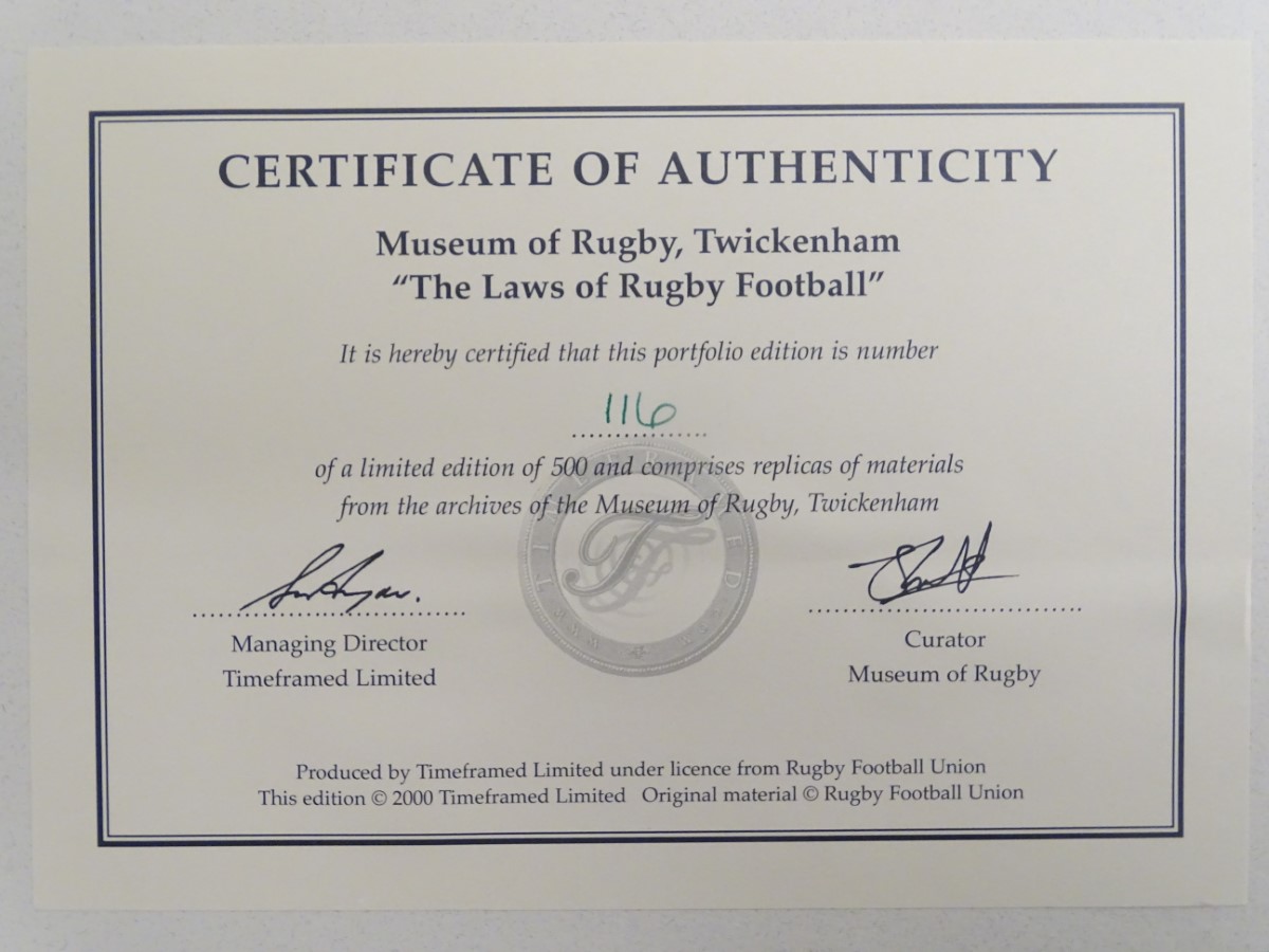 Two timeframed limited edition rugby portfolios by the Museum of Rugby, Twickenham, - Image 13 of 15