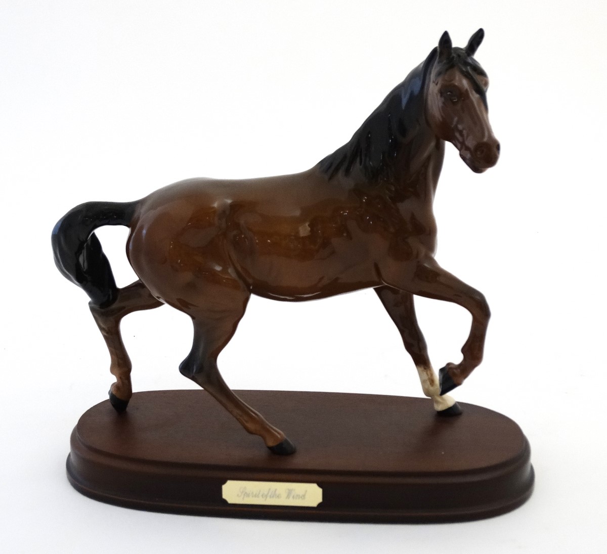 A boxed Royal Doulton 'Spirit of the Wind' bay horse figurine in gloss finish , - Image 4 of 10