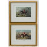 Hunting, A pair of coloured prints, 'The Grand Master (Provincial)', 'Over “The Vale”'.