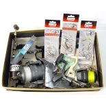 Fishing : a quantity of Sea fishing equipment to include reels ( Inspira , Mitchell MF 80 ,