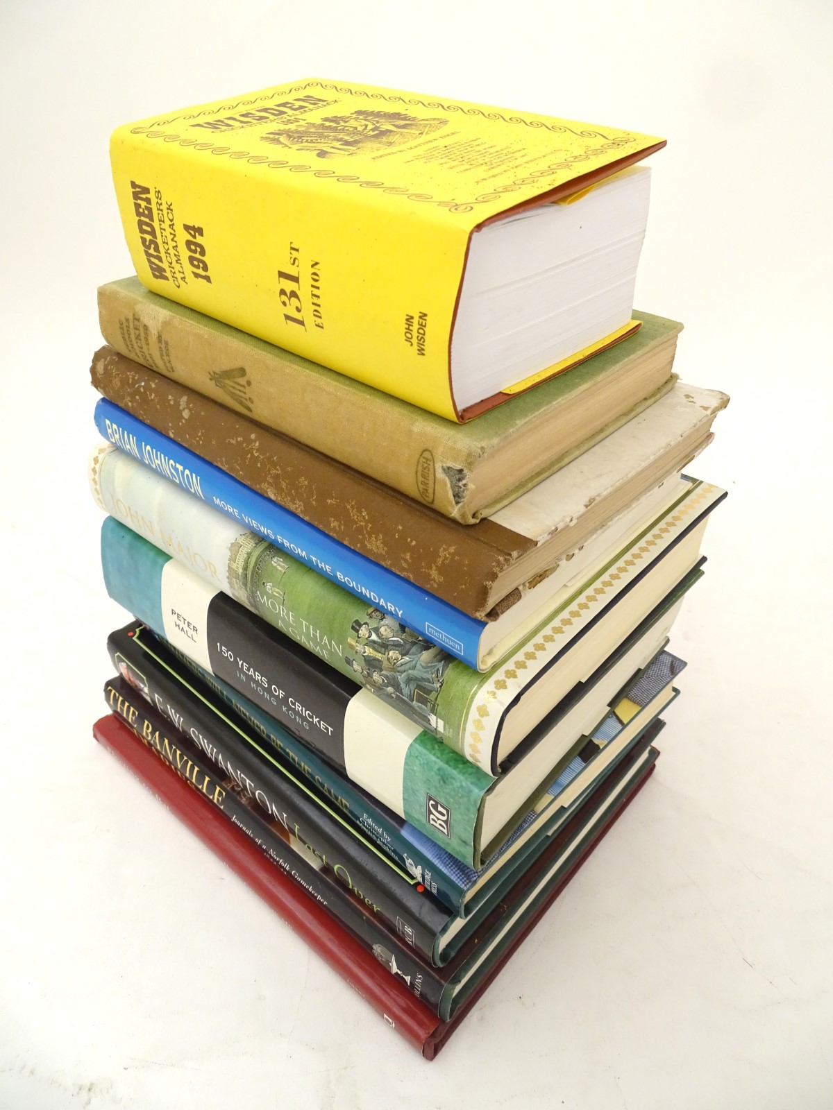 Books: A quantity of books on the subject of cricket,