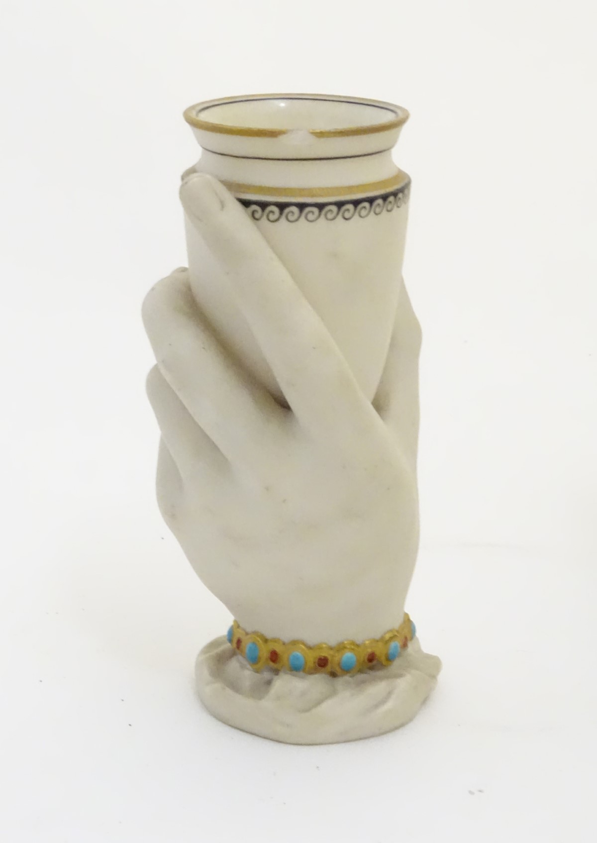 A quantity of ceramic items to include a Worcester vase formed as hand holding a Grecian urn, - Image 7 of 8